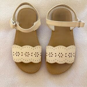 White Eyelet Strappy Sandals
